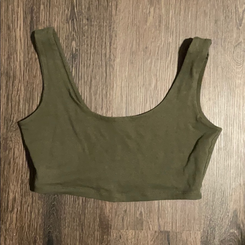 Army Green Cropped Cami